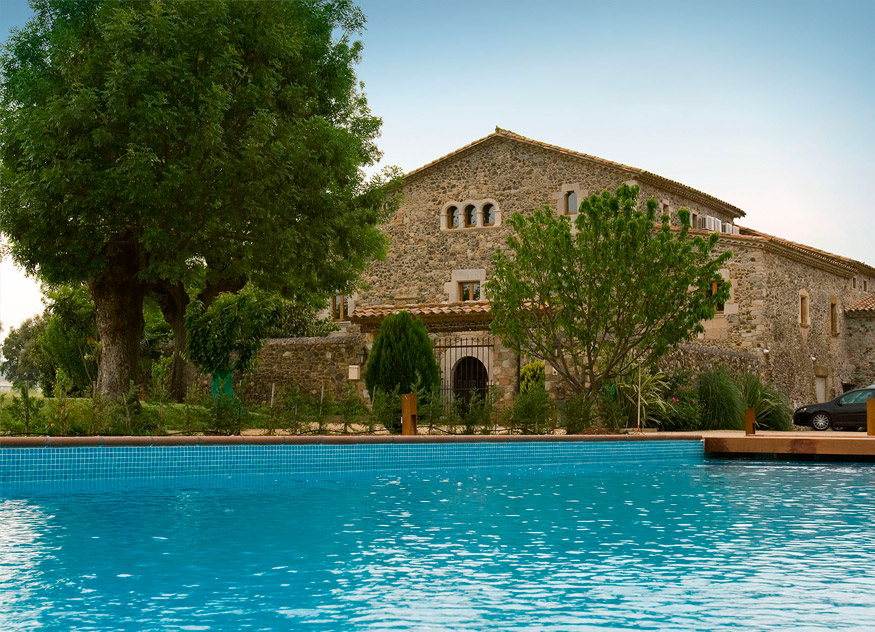 Outside swimming-pool with treated salt water