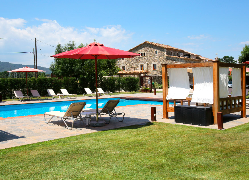 Outside swimming-pool with treated salt water